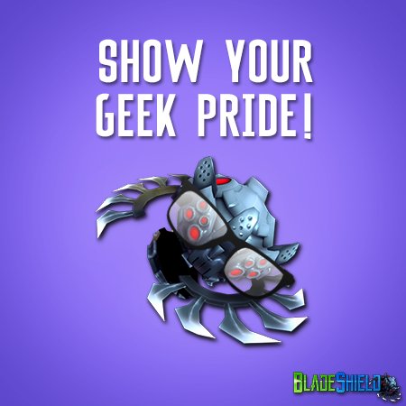 bladeshieldgame's tweet photo. Put on your favorite video game-inspired shirt, snap on some suspenders &amp; adjust those glasses – because it's #geekprideday! #indiedev #vr https://t.co/FUYSenHcU6