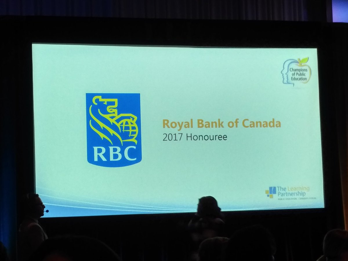 joeguiyab's tweet photo. Go team @RBC 2017 #ChampsOfEd Honouree @TLPCanada https://t.co/UinEmI7Mzq