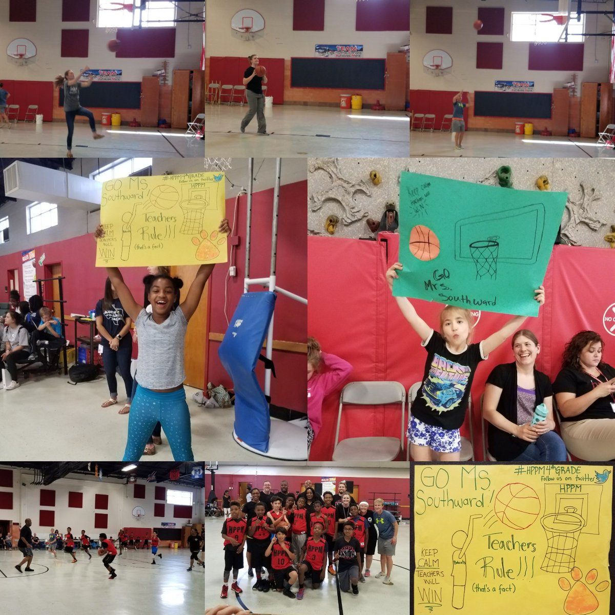Students vs. Staff🏀 We had a blast! #hppmbobcats #HPPM4THGRADE #risdgreatness #hppm4thgrade