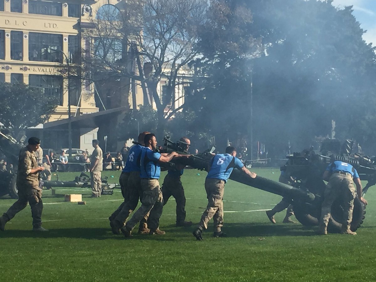 NZArmy's tweet photo. 161 BTY take out the Gun Run honours on Gunners' Day in Palmerston North #NZArmy #GunnersDay nice work lads see you next year https://t.co/8WSz6rCGk0