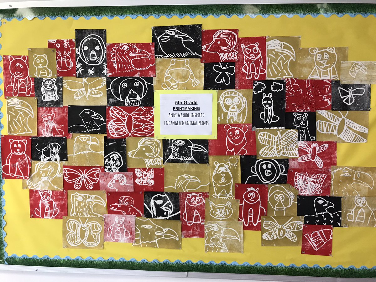 5th Grade Printmaking unit complete😊