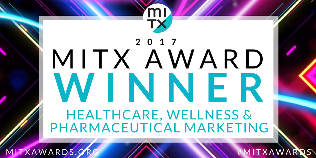 MITX's tweet photo. The MITX Award for Healthcare, Wellness &amp; Pharmaceutical Marketing goes to @agencyPJA! #MITXAwards https://t.co/nIatiK8PAX