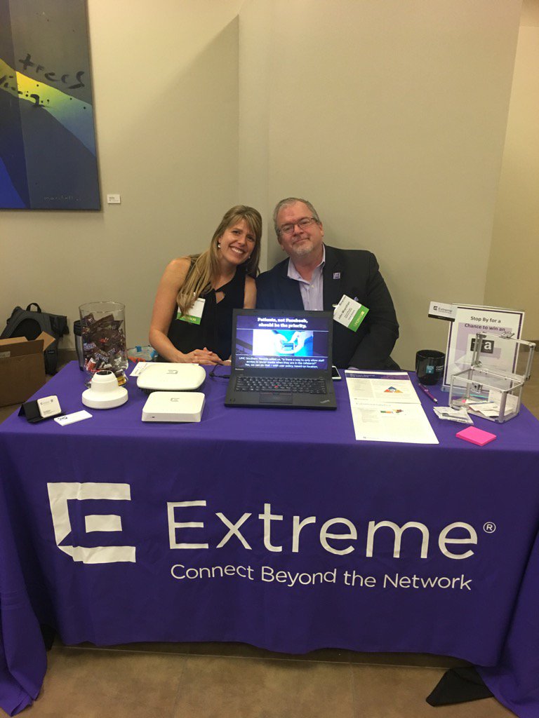 DaleHighsmith's tweet photo. Extreme Network at NOHIMSS spring conference today https://t.co/FjAHi6EqCe