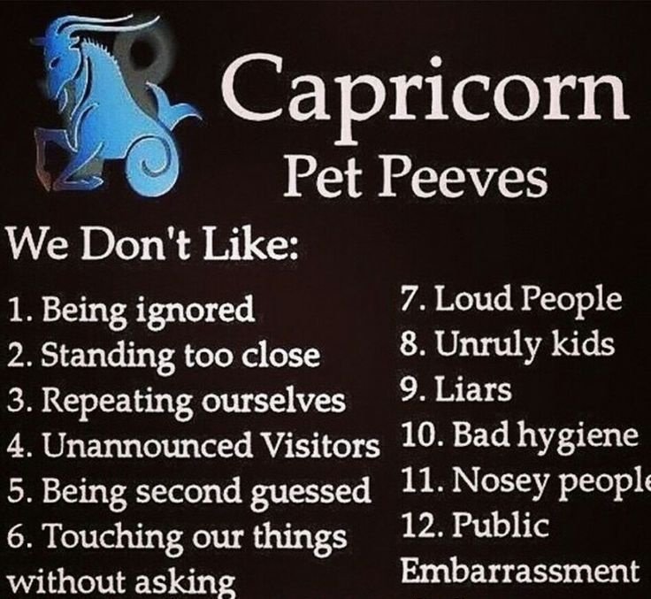 Capricorn bad side