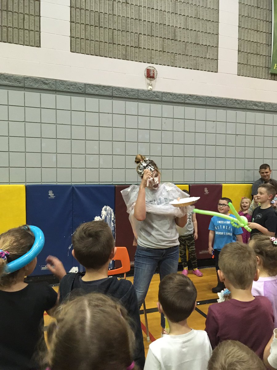 The rain didn't stop our Fun Fair Fun! It included some pies in the faces of teachers  and principal! Thank you to our parent volunteers!