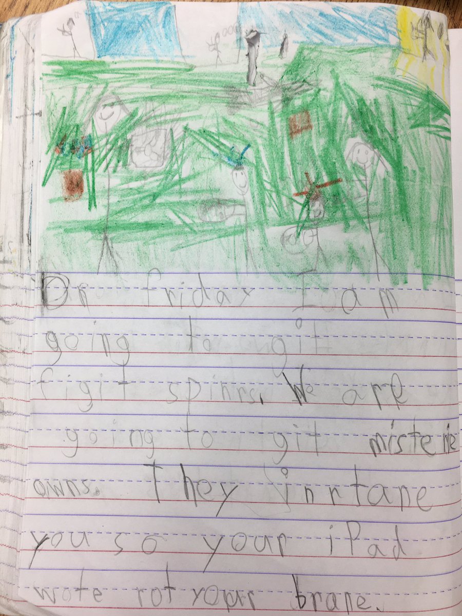 MsStruchen's tweet photo. The benefits of a fidget spinner as told by an almost first grader π ..."They entertain you so your iPad won't rot your brain." #inspiredse https://t.co/M9CXWxH2rT