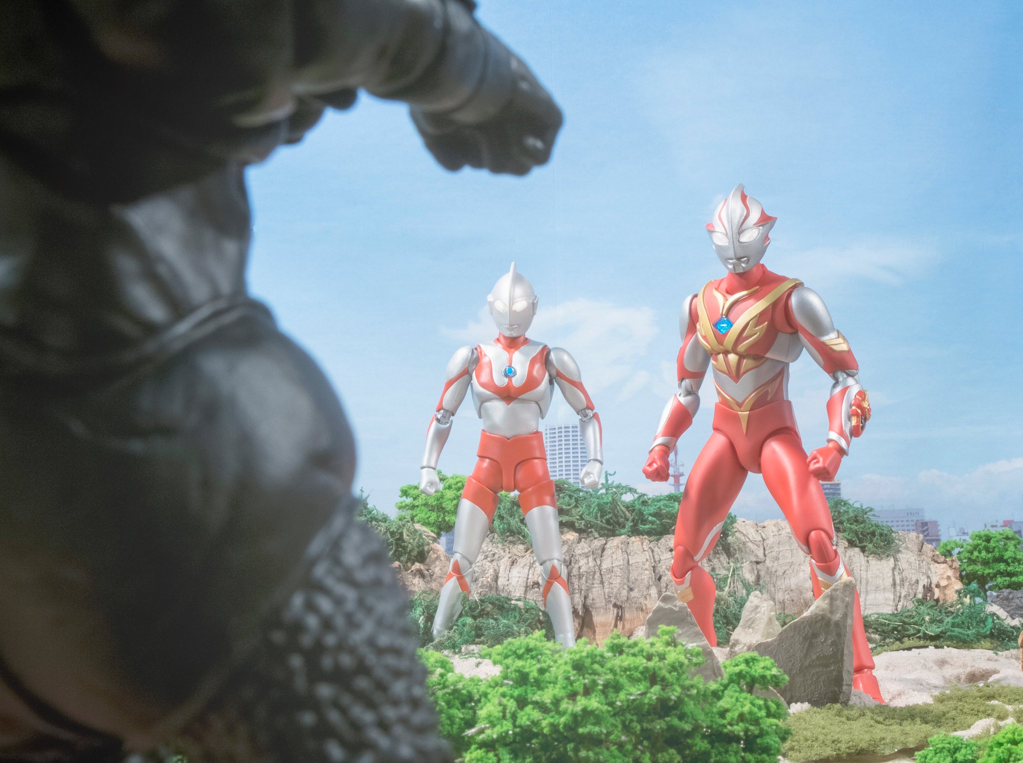 Mars3955 Shfメフィラス星人とウルトラマンとウルトラactメビウスバーニングブレイブでメビウス登場回風ジオラマ T Shf フィギュアーツ ウルトラマン メフィラス星人 ウルトラアクト ウルトラマンメビウス