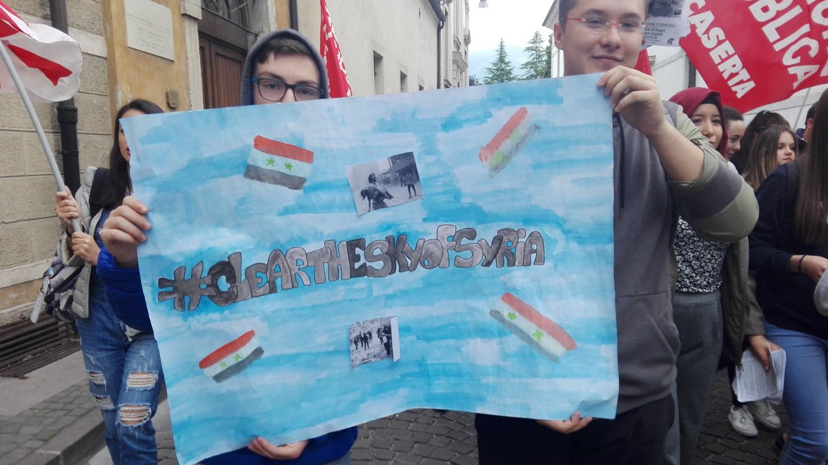 #ClearTheSkyOfSyria <a href="/CorriereAlpi/">Corriere delle Alpi</a> <a href="/Gazzettino/">Gazzettino</a> <a href="/corriereveneto/">Corriere del Veneto</a> 
<a href="/RedSMVeneto/">RedSM Veneto</a>