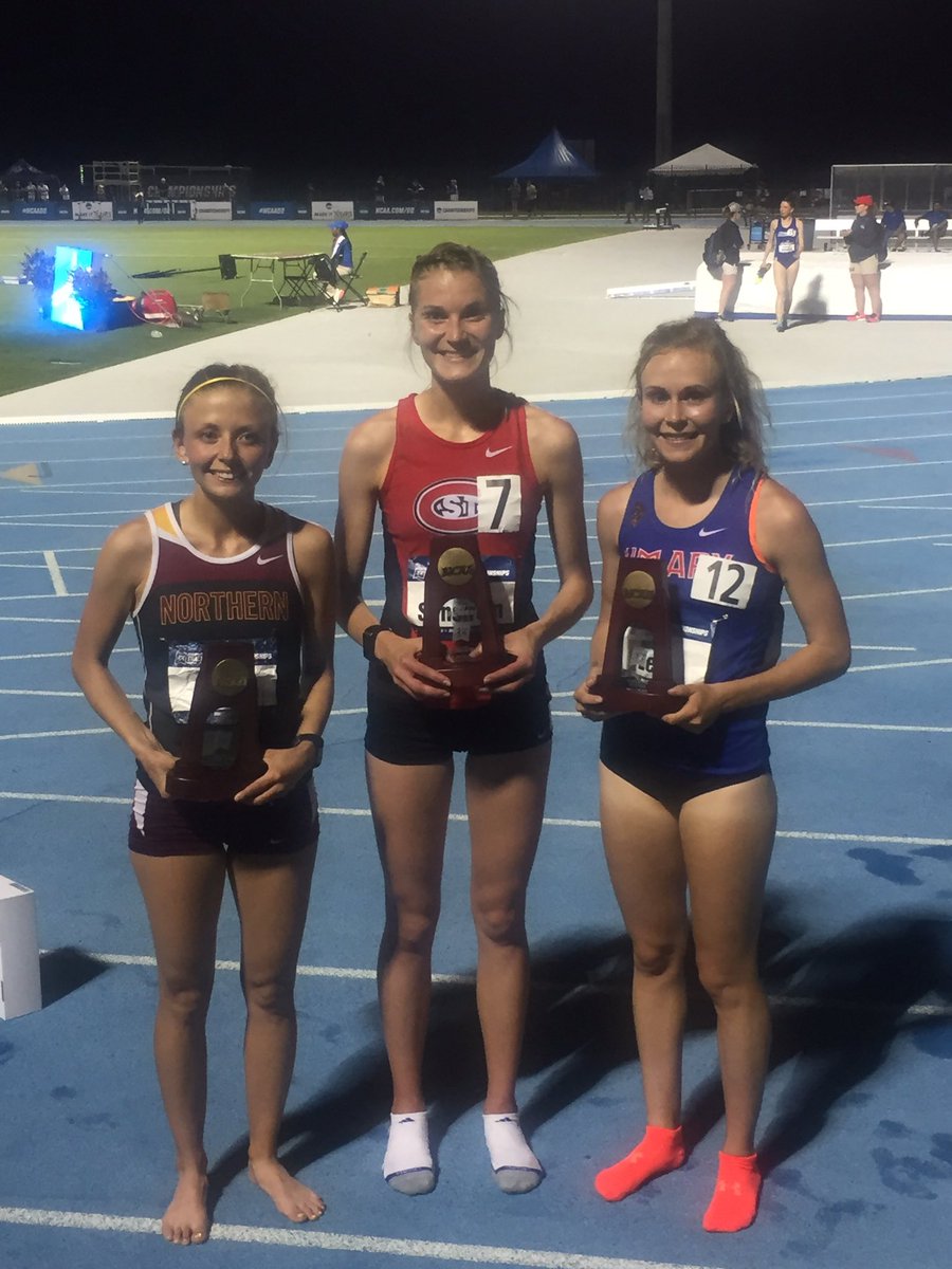 Congrats to <a href="/samanthajo888/">samantha sunstRUN</a> <a href="/LexiZeis/">lexi</a> <a href="/nsuwolves_tfcc/">Northern State Track/XC</a> Bullen! Represented the NSIC well! Zeis 5th, Bullen 6th, Sunstrom 7th #IMPRESSIVE