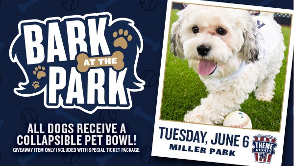 Milwaukee Brewers on X: Bark at the Park is one week from tonight