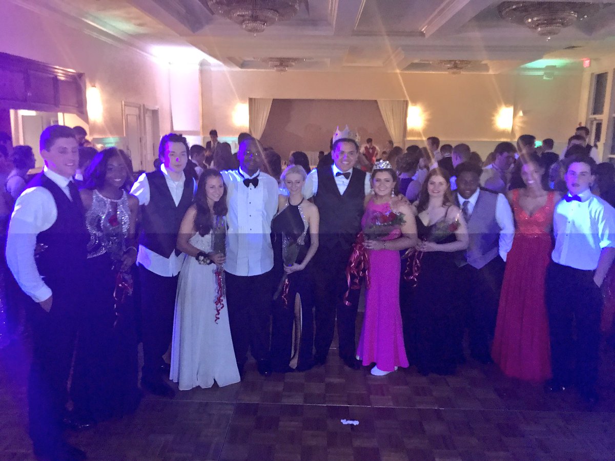 Digucator's tweet photo. Prom Court announced. Crowd breaks into applause as Alaina Goodwin &amp; Michael Young are announced as Kibg &amp; Queen. https://t.co/wIfRCqU4Eh