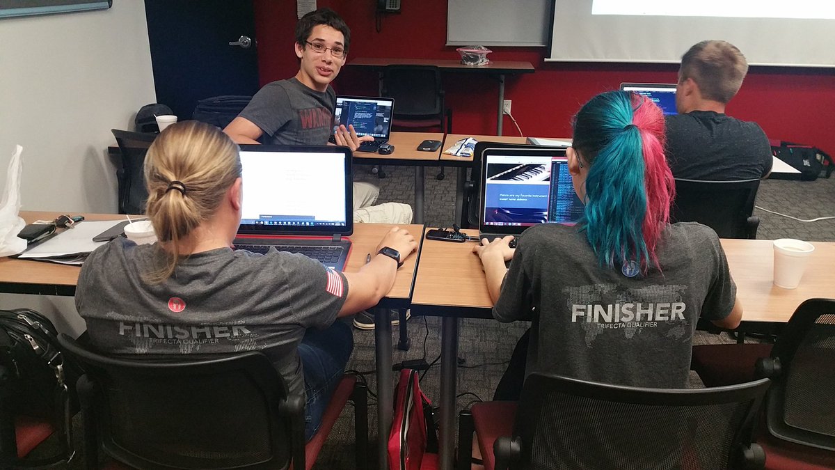 asiemer's tweet photo. @TrinitySiemer and @smashford12 are furiously coding and officially in the zone! #OCRbuddies #InventiveLife #ReinventYourself @DrakeSiemer https://t.co/drfXHQHQDL