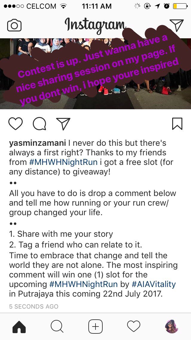 yasminzamani's tweet photo. Posted up a contest for #MHWHNightRun in Putrajaya this 22nd July on my ig. https://t.co/UmCwJeFuaN