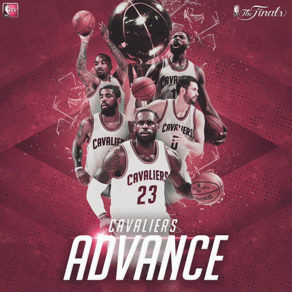 NBATV's tweet photo. .@cavs are headed to the #NBAFinals &amp; will face the Golden State Warriors for the third straight year. #NBAPlayoffs https://t.co/dyoKYdxmsq