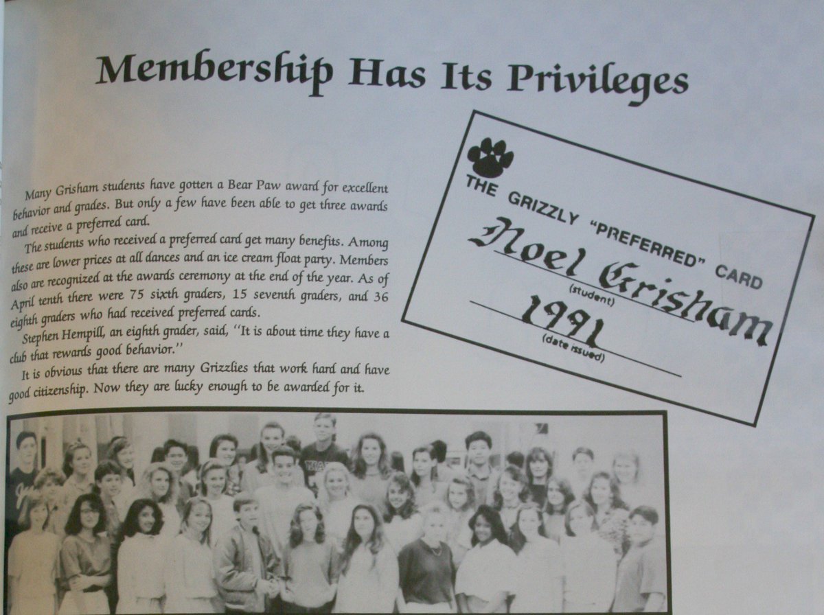 mrsjntidwell's tweet photo. Remember when three Bear Paws equalled a Preferred Card? #MembershipHasItsPrivileges #90-91 #Tbt #GMS40 @GRISHAM_MS https://t.co/rjwPB7j8m5