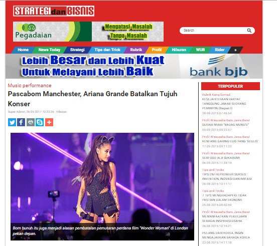 asrisyn5's tweet photo. Pascabom Manchester, Ariana Grande Batalkan Tujuh Konser https://t.co/7ejtyH0TL2 #MusikNews #MusikDaily #MusikPerformance @ArianaGrande https://t.co/RvCXHmuaMK