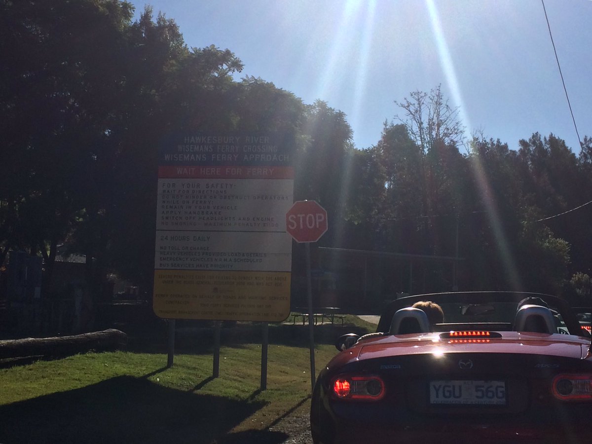 mx5canberra's tweet image. Waiting to pay the ferryman at Wiseman Ferry