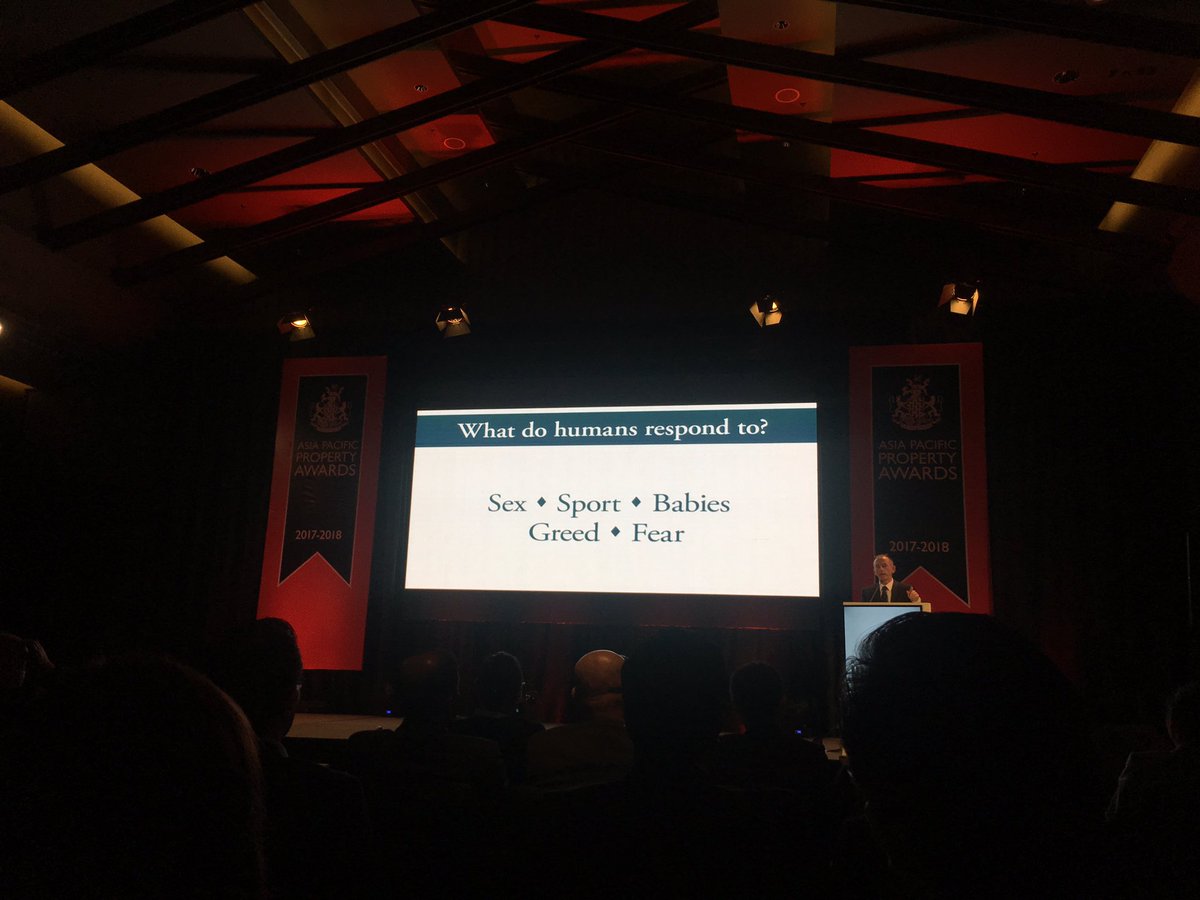laura_perin's tweet photo. Very interesting speech of CEO Asia Pacific Property regarding PR and advertisement. Advert responds to 5 rules:sex-sport-babies-greed-fear https://t.co/F4emlphv4H