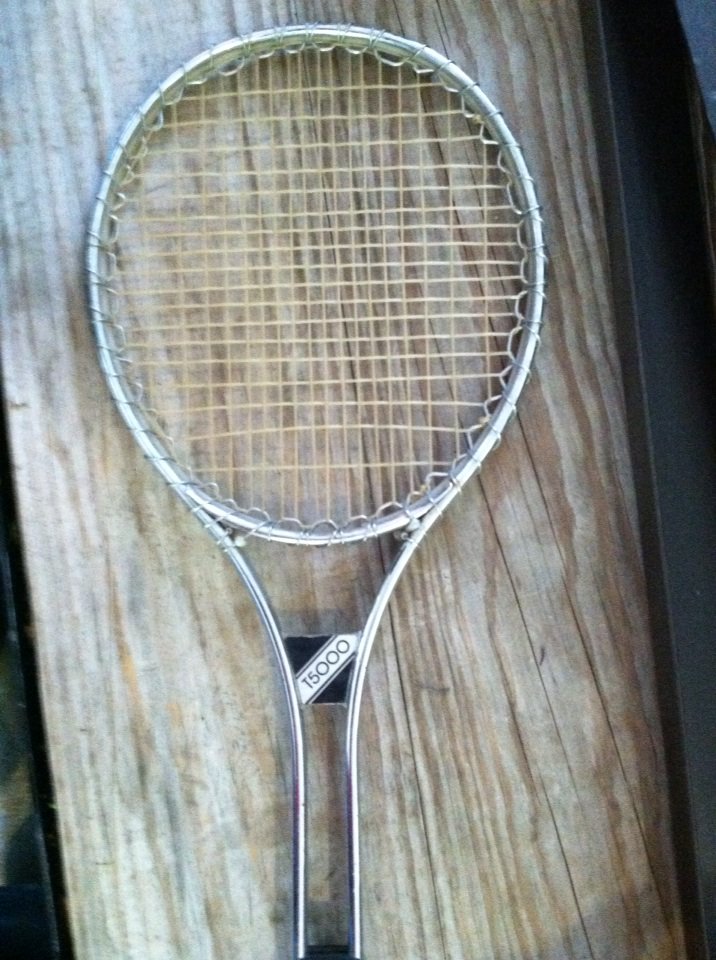 Old school Jimmy Connors racket-thrilled to get it...estate sale in Raymore. Was top of the line in the 70s!