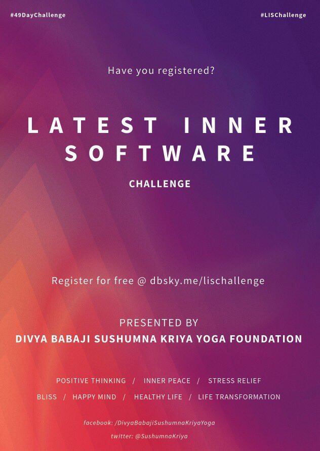 sushumnakriya's tweet photo. When you face a #challenge turn it into an #opportunity! #LISChallenge #Meditation #peace https://t.co/HYOOWvrS54