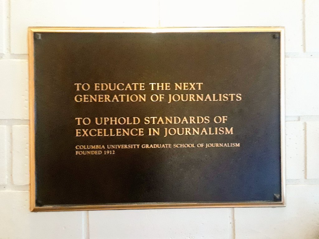 CathrineSot's tweet photo. It's an honor to study here. @Columbia #journalism #ledeprogram https://t.co/ZDlXo43T1u