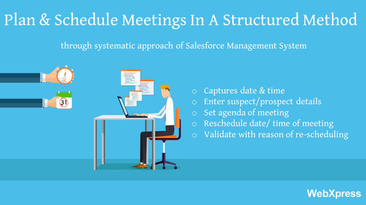 GoWebXpress's tweet image. #WebXpress #SalesForceManagement helps you organize your meetings in an efficient manner.