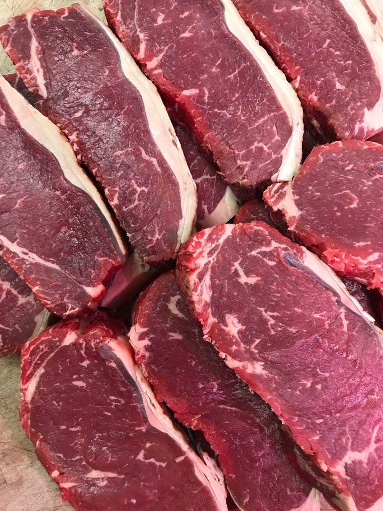 These beauties are about to be marinated. Welsh sirloin in Black garlic or Coffee &amp; black pepper! #tender #barbecue