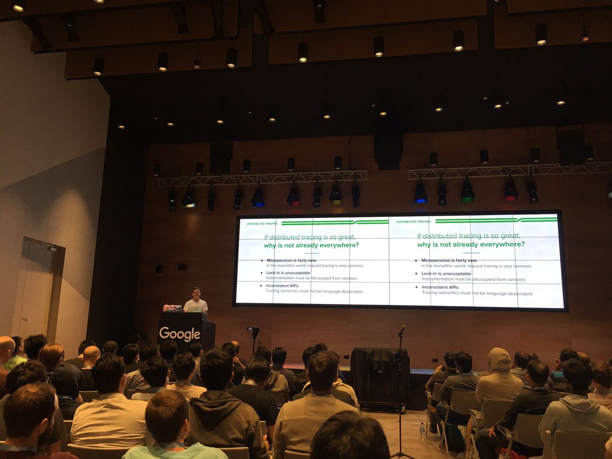 kanwisher's tweet image. Finally someone doing a talk about Distributed Tracing #GopherConSG Ryan Law