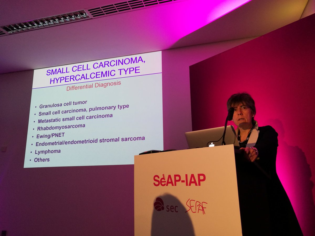 zucchiatti_'s tweet image. Dr. Esther Oliva. SMARCA4 and DICER1. #Gynpath 👏👏👏 #SEAP2017V