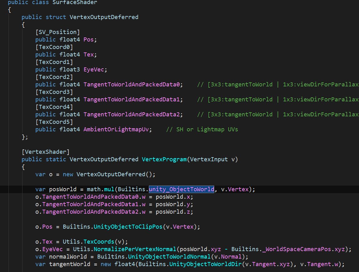 m_strandborg's tweet photo. What if you could write your #unity3d shaders in C#? Turns out Resharper is an awesome tool, even for shaders. #hackweek2017 https://t.co/KD4OESGJNq