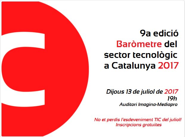 📢13/07 presentació #baròmetre 2017 i còctel #networking d'estiu del #CTecno. <a href="/PereMas/">Pere Mas</a> mestre de cerimònies ! Info a: bit.ly/2pYnfgA