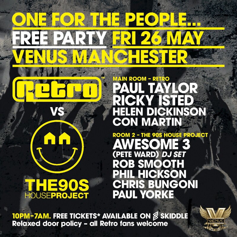 conmartindj's tweet image. Tonight catch me playing the opening set at @VenusManchester for Retro Vs @90sHouseProject @djpaultaylor @djrickyisted 😎🔊🎶🕺🏼