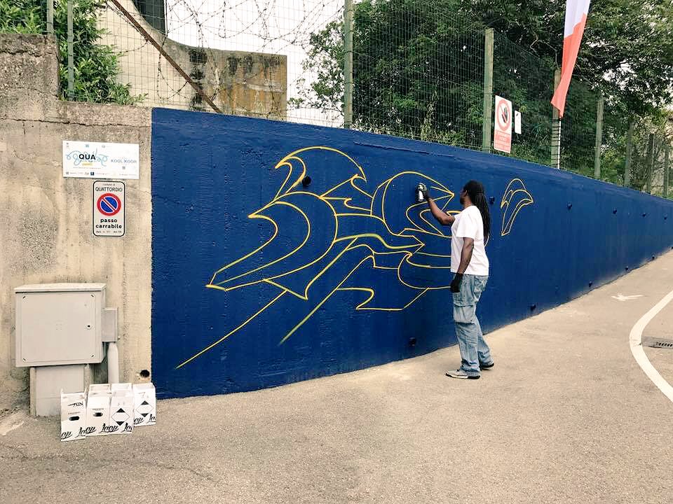 qurbanart's tweet photo. Let's start! #KoolKoor #quattordiourbanart #Alessandria #newyork #graffiti #graff #streetart #urbanart #art #writers #PPG #colour #26maggio https://t.co/iHCZbiEi6w