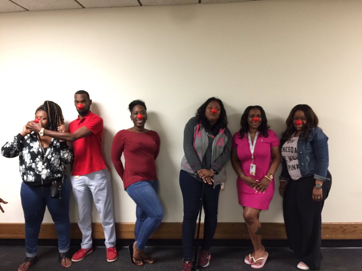amontgomery_TU's tweet photo. Participated in #RedNoseDay2017. #wecare about children poverty. #funatwork #teamjohnsonbham #rednose https://t.co/3CinRScpfI