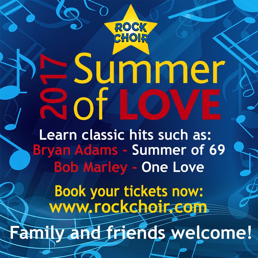 We are so excited to introduce the Rock Choir Summer of Love 2017! Secure your tickets now at rockchoir.com
