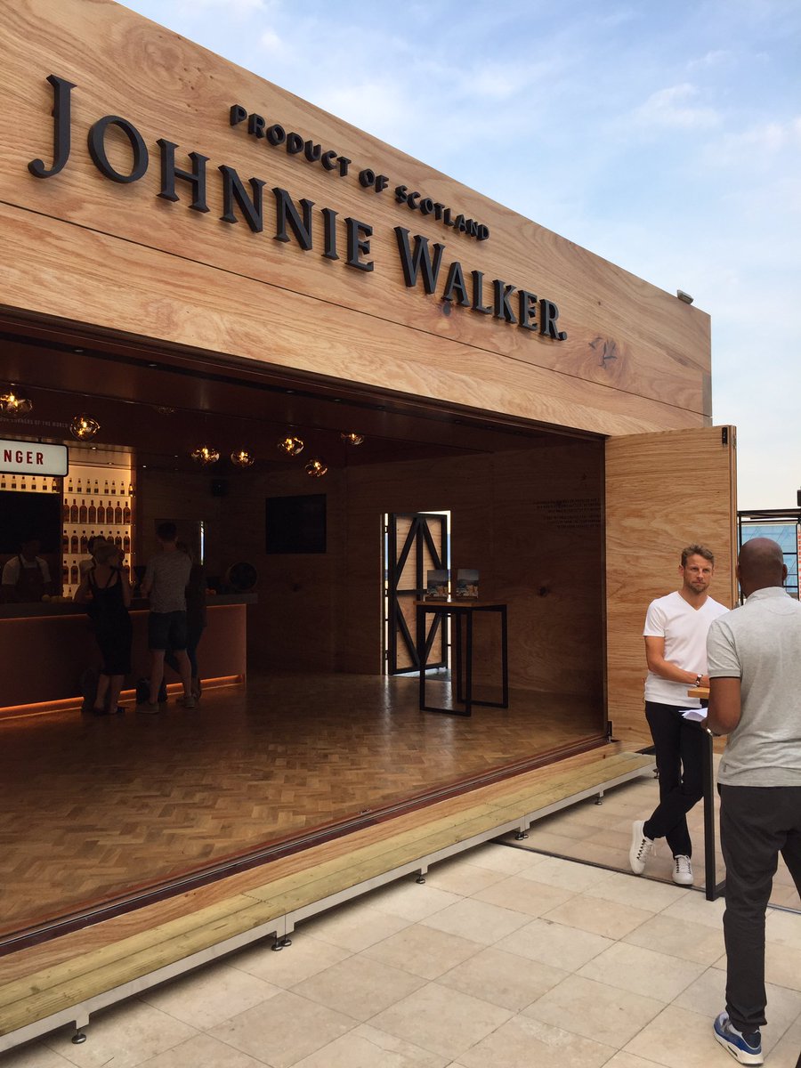 Jenson Button being interviewed at our Johnnie Walker Pop Up Bar in Monaco. #roamingspirit #whiskyweekends #MonacoGP
