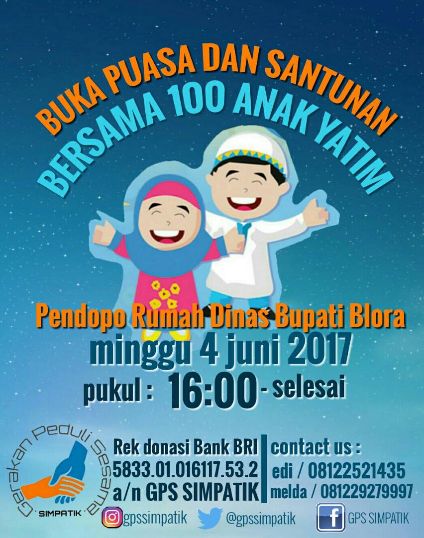 gpssimpatik's tweet photo. Daripada ramadhanmu gitu-gitu aja, mending buka bareng kita😍
Save the date yah bro&amp;sis. https://t.co/zuig9Oi5Dl