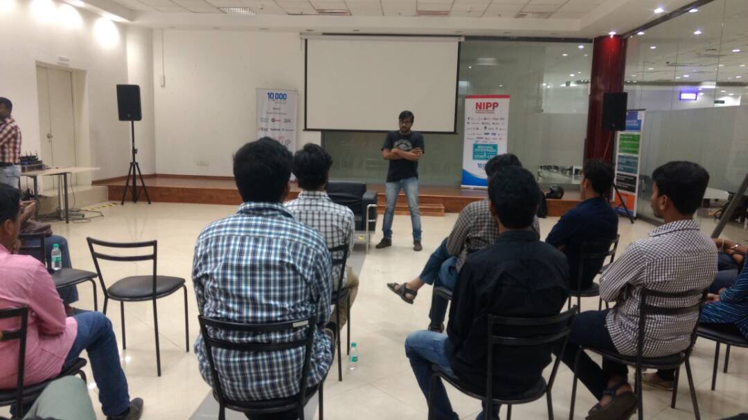 Mr. Vivekananda co-founder of    <a href="/WickedRideIndia/">Wicked Ride</a> sharing his experience of starting up his venture at our Bangalore warehouse.