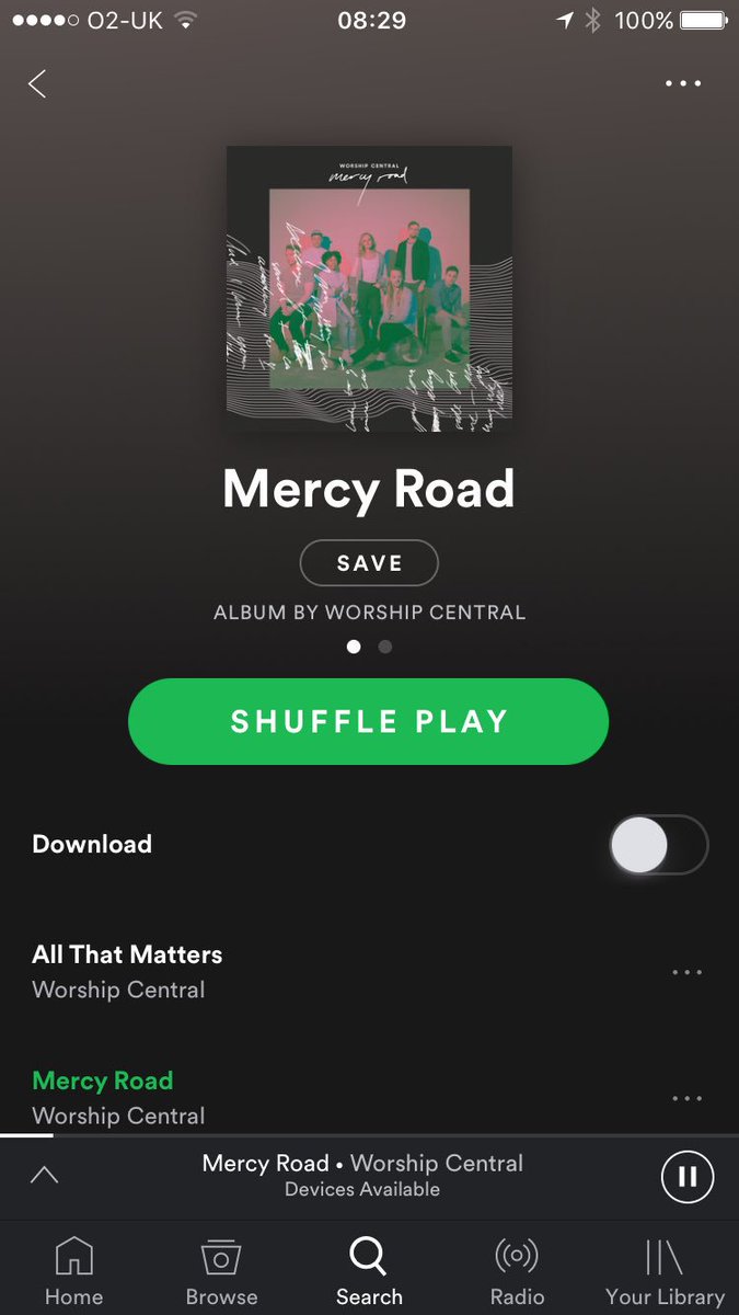 Friday sounds 🙌🏻
Just out 💪🏻
On repeat 👍🏻
<a href="/worshipcentral/">Worship Central</a> #MercyRoad 💥