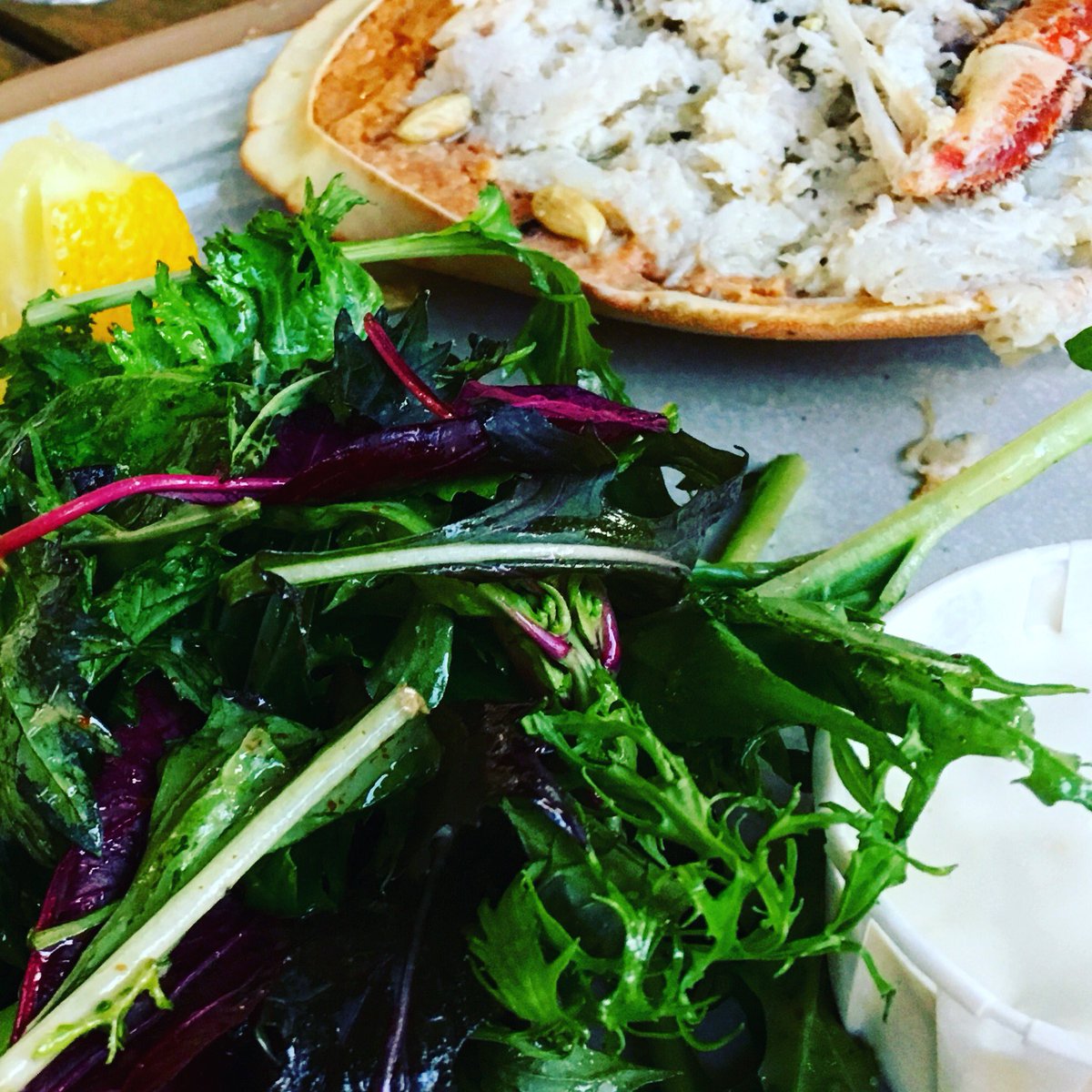 Delicious fresh dressed crab <a href="/Charlton_Ludlow/">The Charlton Arms</a> on a gorgeous summer evening #Foodie #Ludlow