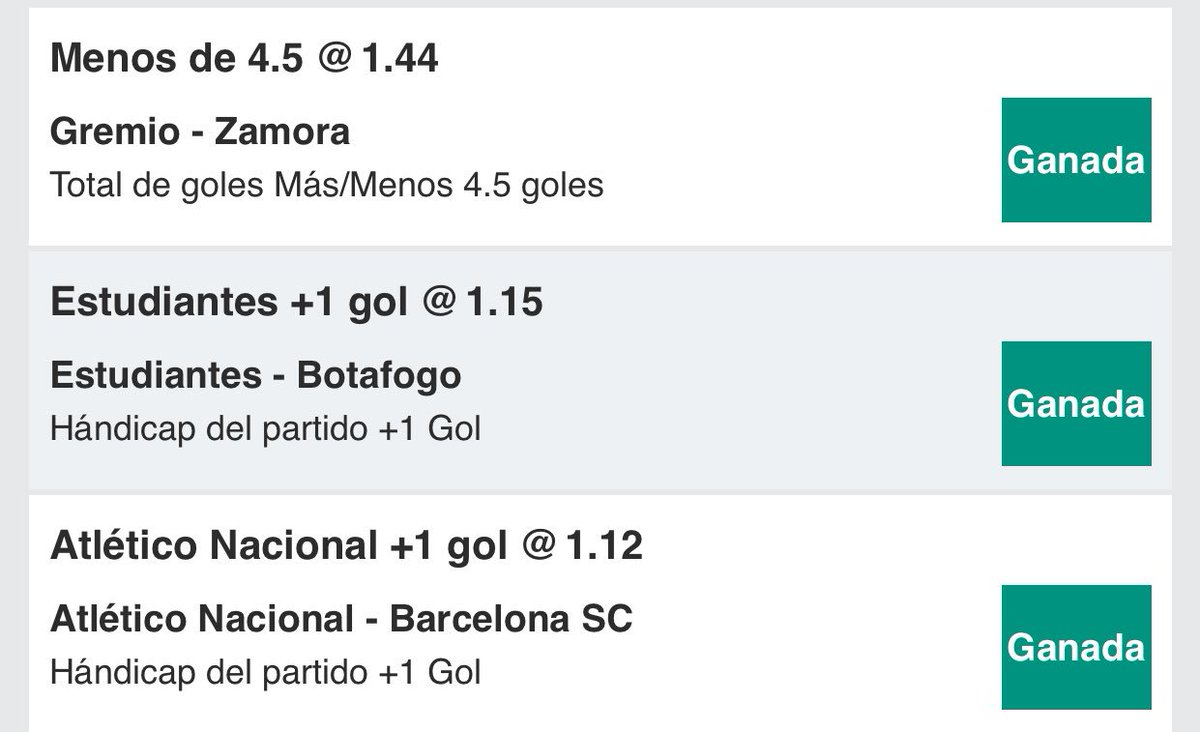 TotalPlus_'s tweet image. Combinada copa libertadores 
✅✅✅✅✅✅✅✅✅✅✅
¿Lo seguiste?