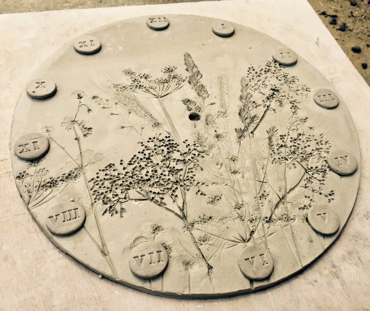 MemoryLnclocks's tweet photo. The end result. Managed to find a whole array of wildflowers and grasses to imprint. Waiting for its bisque fire now https://t.co/Hknk3vLtbd