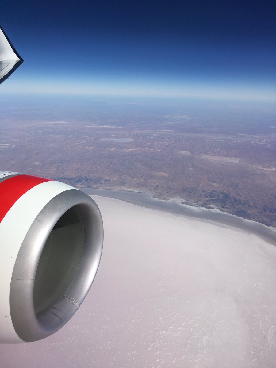 On board <a href="/VirginAustralia/">Virgin Australia</a> over Lake Eyre 👌👍