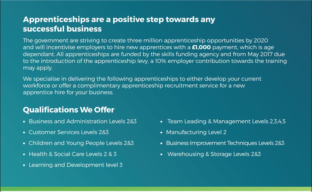 NTGTraining's tweet photo. We support the UK Government with their goals to create 3Million apprenticeships by 2020! #Getingofar #Apprenticeships #Recruitanapprentice https://t.co/qjjUuiyUng