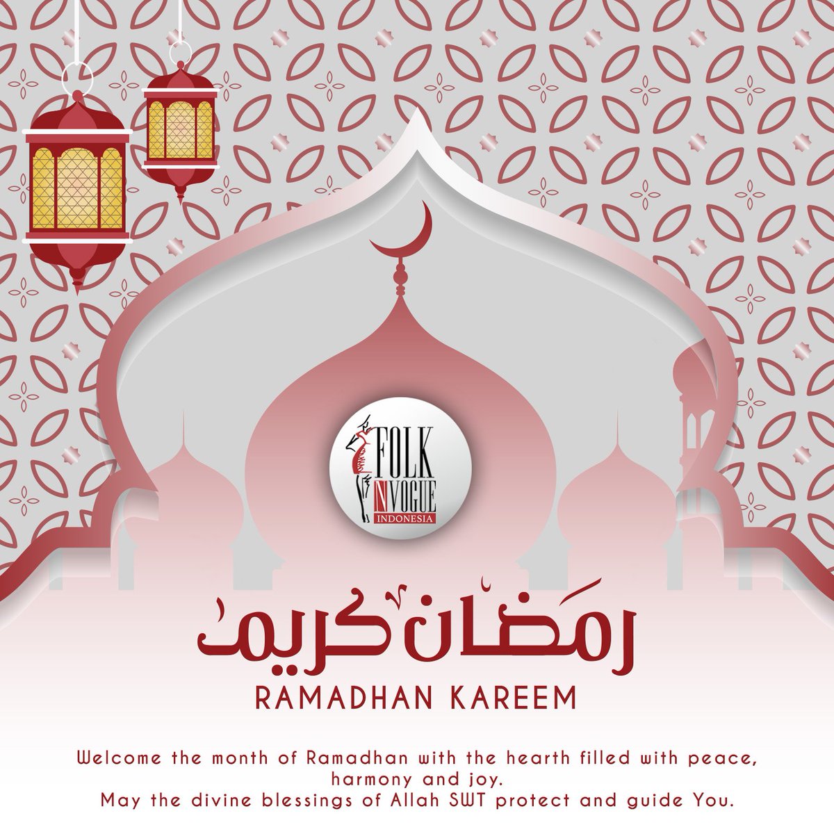 FolkNVogue's tweet photo. MARHABAN YA RAMADHAN... FOLKNVOGUE INDONESIA mengucapkan Selamat Menunaikan Ibadah Puasa 1438H.
#ramadhan2017 #folknvogue #folknvogue2017 https://t.co/f9DywNY5pA
