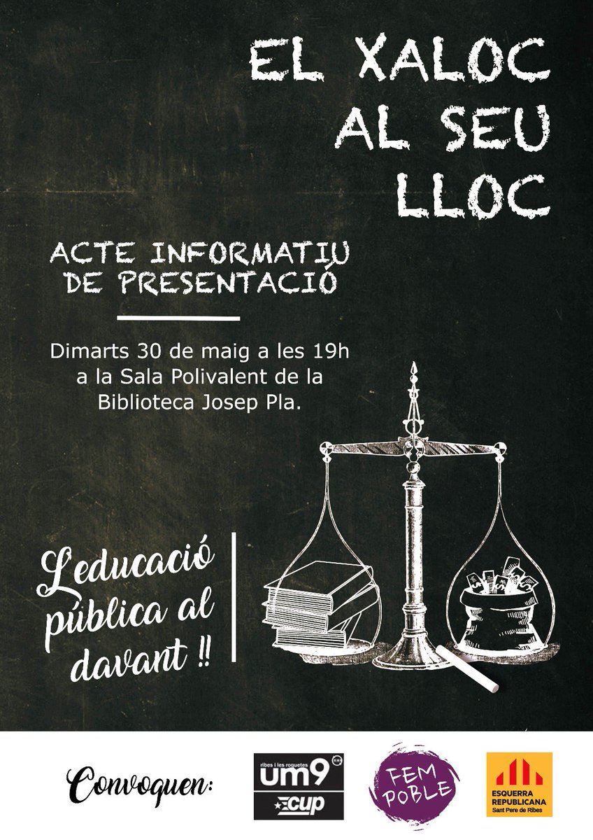 Unitat9's tweet photo. El Xaloc al seu lloc! L'educació pública al davant! https://t.co/1ziZdZ8GeX