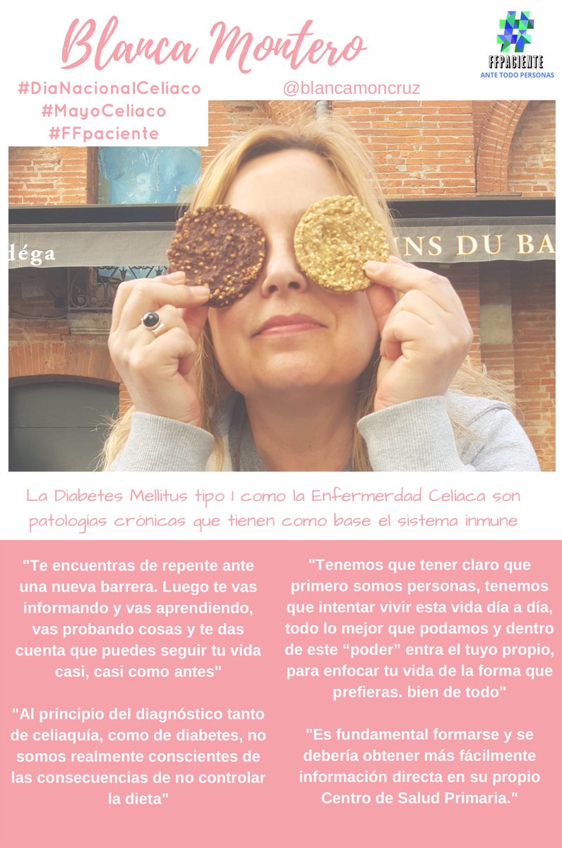 ffpaciente's tweet photo. Hoy tenemos entrevista de @celiacoalos30 a 3 #pacientes celiacas en #FFpaciente
👇
https://t.co/UybYt6kDox
#DiaNacionalCeliaco
#MayoCeliaco https://t.co/vAkZa4NV96