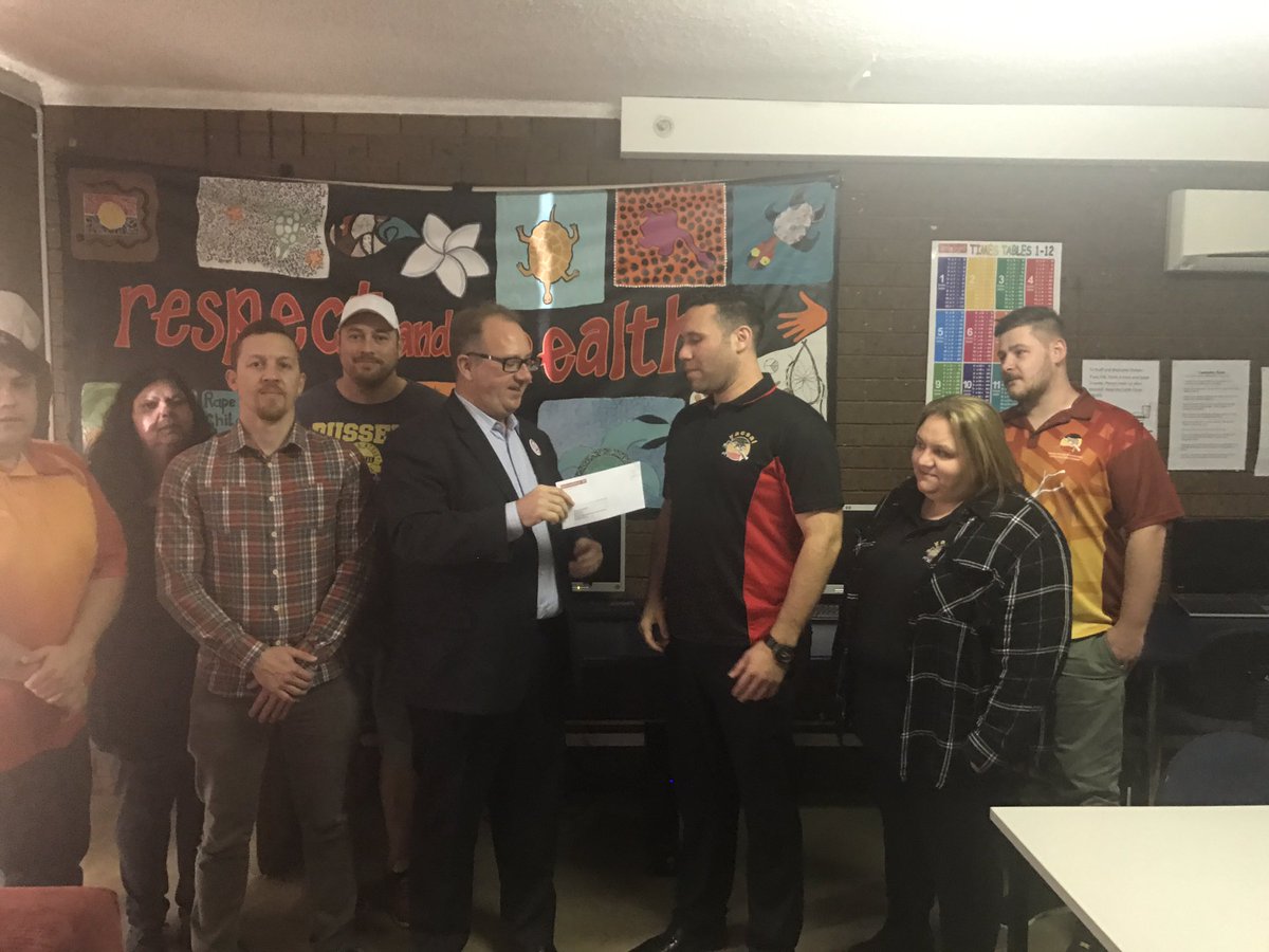 DavidIFeeney's tweet photo. Today I presented proceeds of our @AustralianLabor DJ @AlboMP event to Bert Williams Centre, #Thornbury https://t.co/CMT83wjsZP #koorieyouth https://t.co/gqkOTZ7lKP