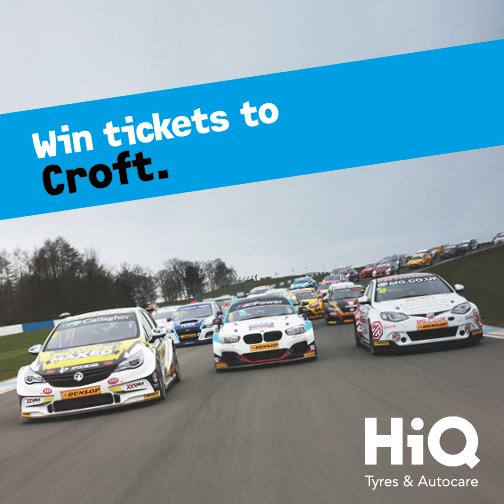 HiQAutocare's tweet photo. Want tickets to #BTCC #CroftCircuit? Just like and retweet this post to be in with a chance! 10 winners! #Win https://t.co/KgwDYxJg2C