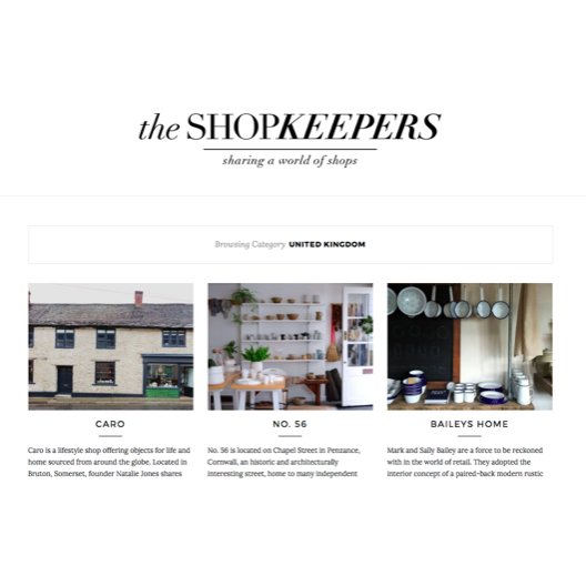 Thrilled to see Caro on one of our g-to websites <a href="/TheShopkeepers/">The Shopkeepers</a> alongside No.56 and Baileys Home, no less!